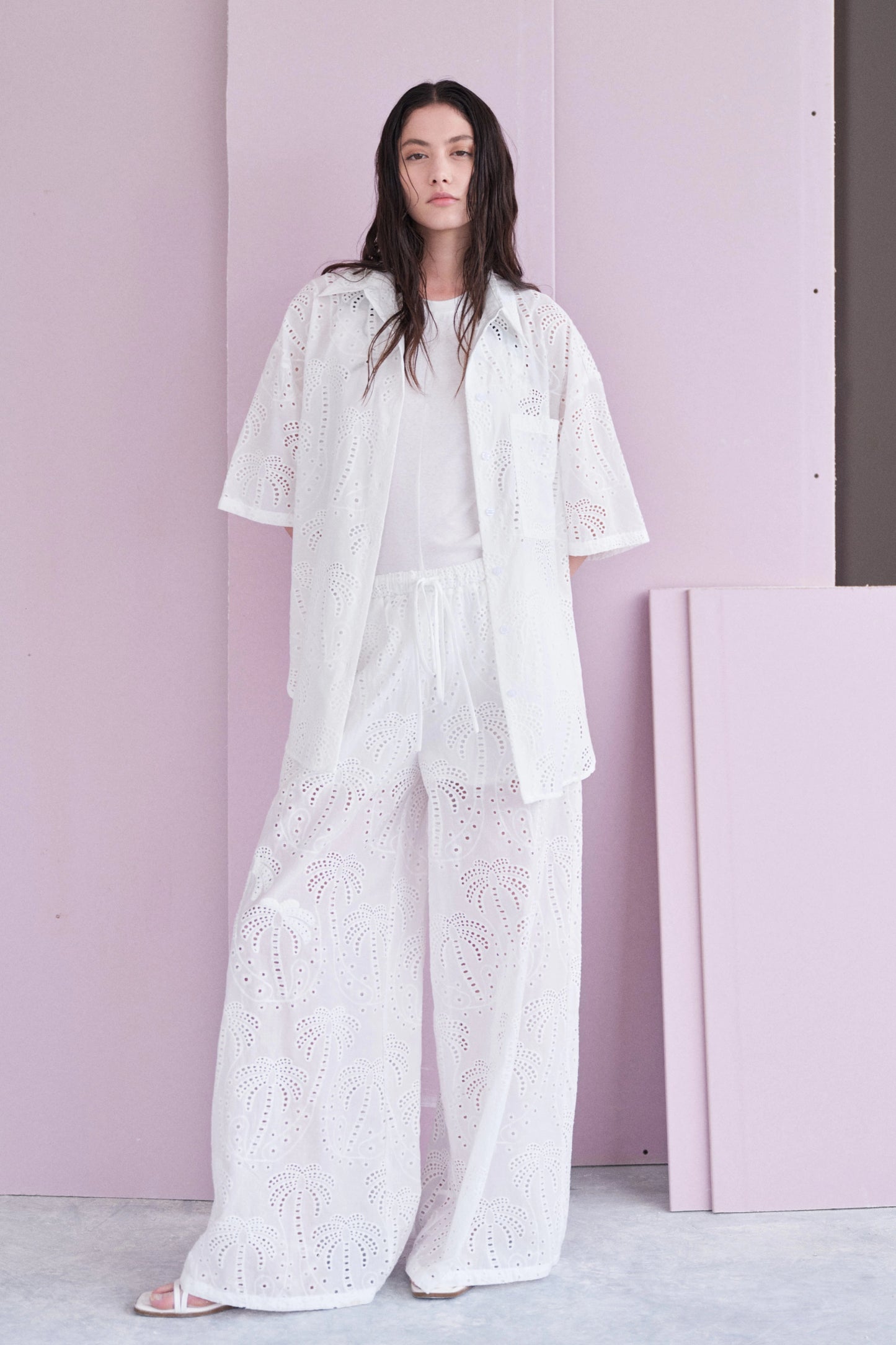 Pantalone in Cotone Sangallo